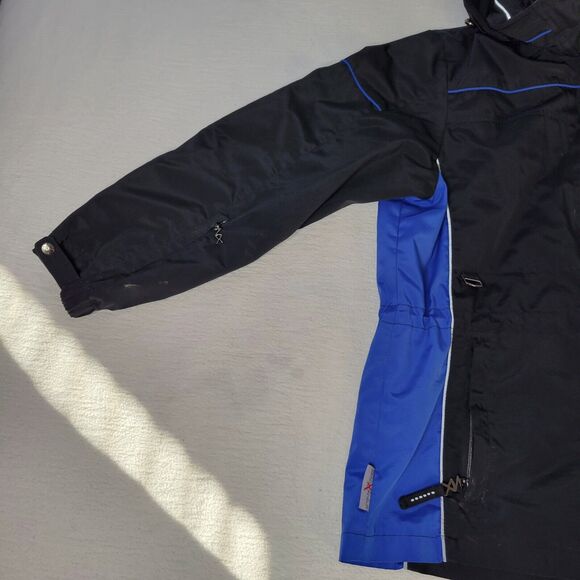 ZeroXposure Jacket Coat Medium Black and Blue Removable Hood Lightweight Fleece - Picture 6 of 16